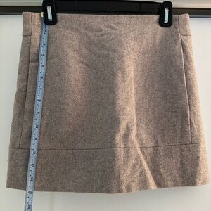 JCrew Wool Mini Skirt Size 0 Light Tan - Like New